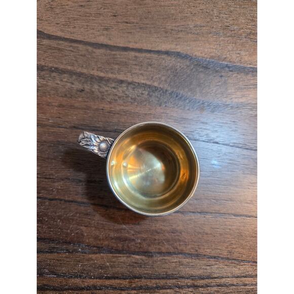 R.L. Blackinton Sterling Silver Baby Cup 551 Embossed Floral Handle 1.5" Antique - Picture 6 of 8